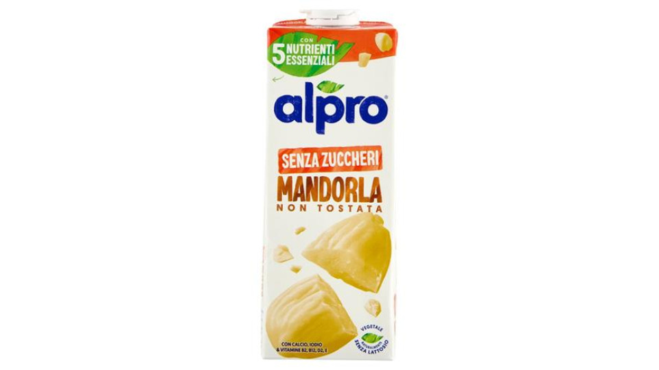 ALPRO Senza Zuccheri Mandorla, Bevanda 100% Vegetale, Basso in grassi, Senza Lattosio, 1l