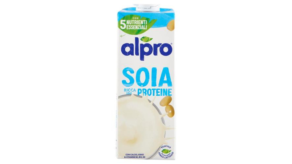 ALPRO Soia Classico, Bevanda alla Soia 100% vegetale con vitamine B2, B12 e D, 1 L