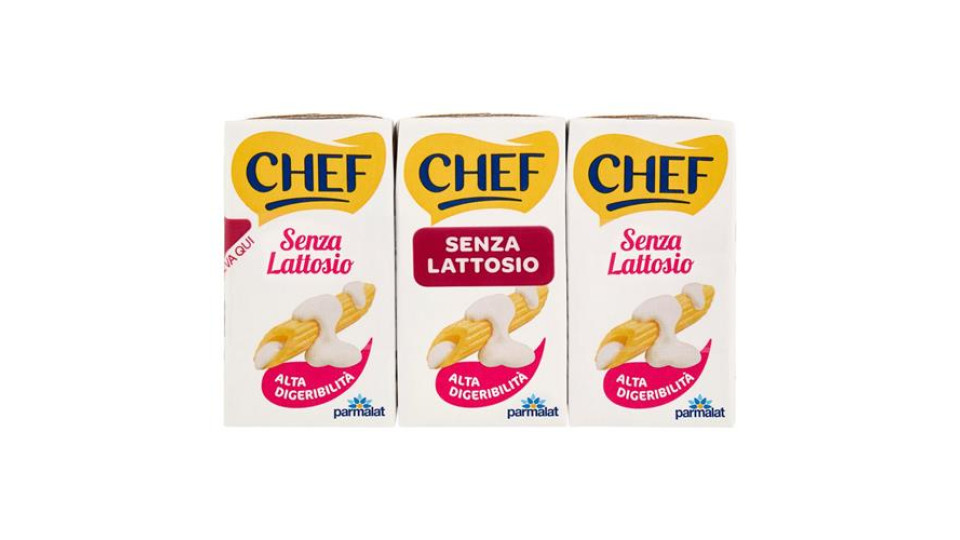 Chef Panna Senza Lattosio 3 x 125 ml