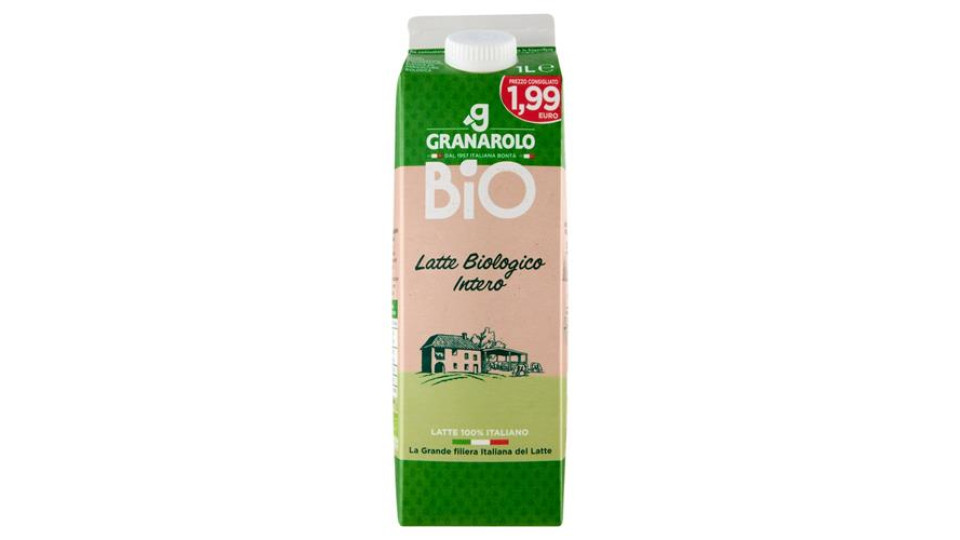 Latte intero pastorizzato a temperatura elevata da agricoltura biologica