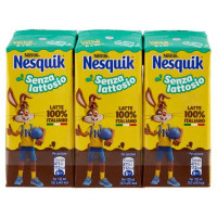 NESQUIK PRONTO DA BERE SENZA LATTOSIO Bevanda a base di latte e cacao solubile 3 brick da 180ml