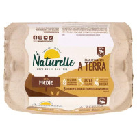 le Naturelle 6 Uova Fresche da Allevamento a Terra Medie