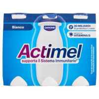 ACTIMEL, Yogurt da Bere con Vit B6 e D per il Sistema Immunitario, Bianco Naturale, 6X100G