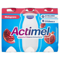 ACTIMEL, Yogurt da Bere con Vit B6 e D per il Sistema Immunitario, gusto Melograno, 6X100G