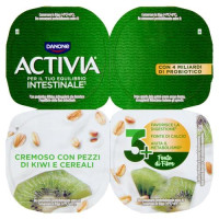 ACTIVIA Fibre Yogurt con Probiotico Bifidus, gusto Kiwi e Cereali, 4x125g