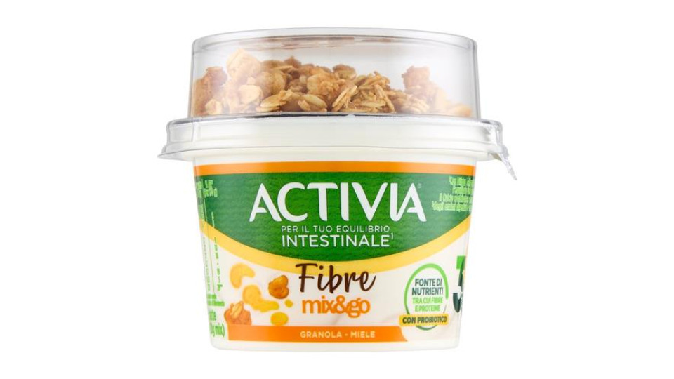 ACTIVIA Mix&Go con Probiotico Bifidus, Yogurt con Granola e Miele, 170g