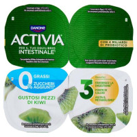 ACTIVIA Yogurt con Probiotico Bifidus, 0% Grassi, gusto Kiwi, 4x125g