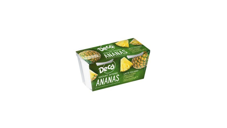 Decò yogurt intero all'ananas