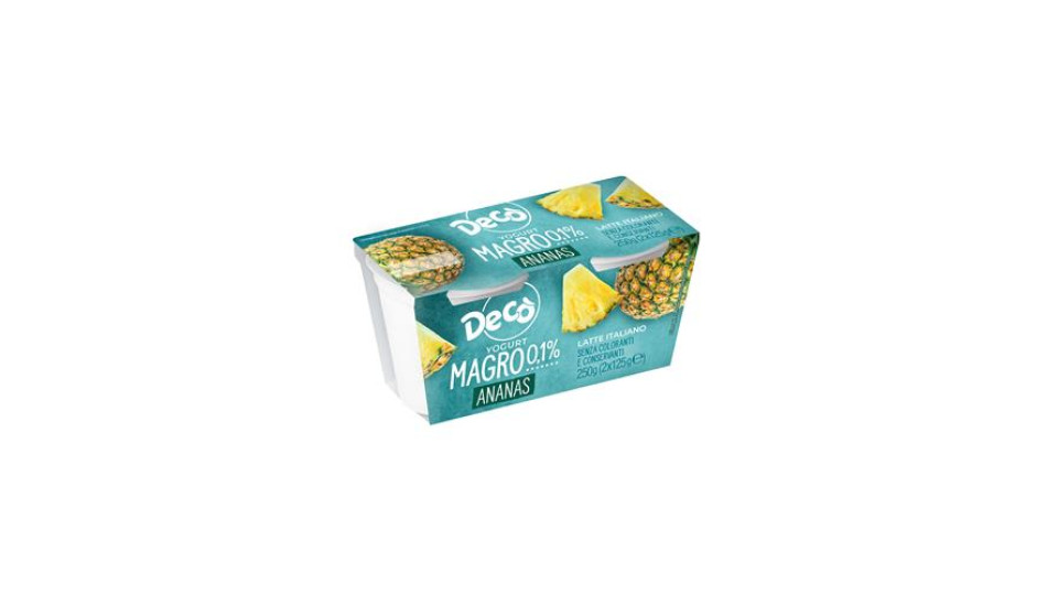 Decò yogurt magro all'ananas