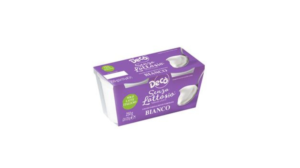 Decò yogurt senza lattosio bianco