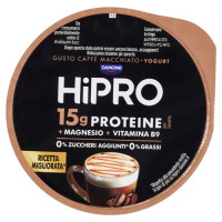HiPRO Yogurt, 15g Proteine,0% Grassi,Caffè Macchiato,con Magnesio&Vit B9,basso in lattosio,160g