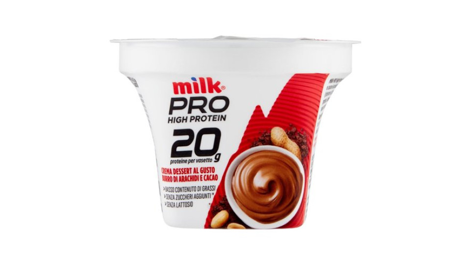 Milk Pro High Protein 20g Crema Dessert al Gusto Burro di Arachidi e Cacao 200 g