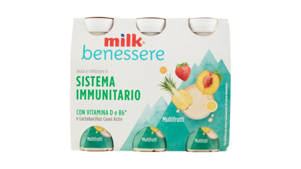 Milk benessere aiuta a rinforzare il Sistema Immunitario Multifrutti 6 x 100 g