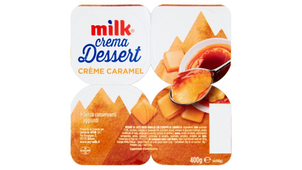 Milk crema Dessert Crème Caramel 4 x 100 g