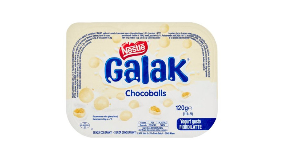 NESTLÉ Galak Chocoballs Yogurt gusto Fiordilatte 120 g