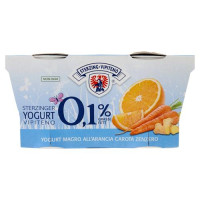 Sterzing Vipiteno 0,1% Grassi Yogurt Magro all'Arancia Carota e Zenzero 2 x 125 g