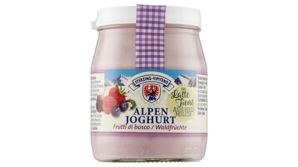 Sterzing Vipiteno Alpenjoghurt Frutti di bosco da Latte Fieno 150 g