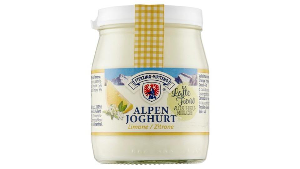 Sterzing Vipiteno Alpenjoghurt Limone da Latte Fieno 150 g