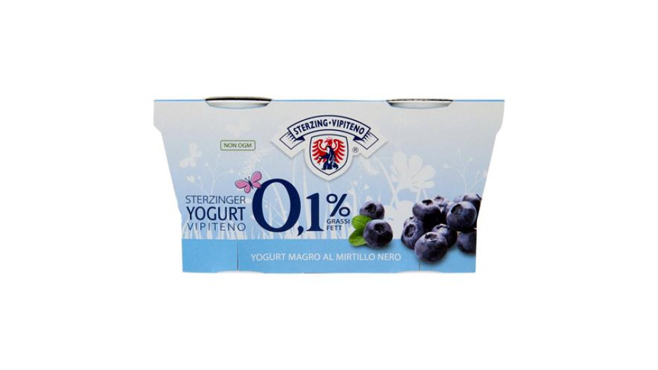 Sterzing Vipiteno Magro Vipiteno Yogurt magro ai mirtilli neri 2 x 125 g