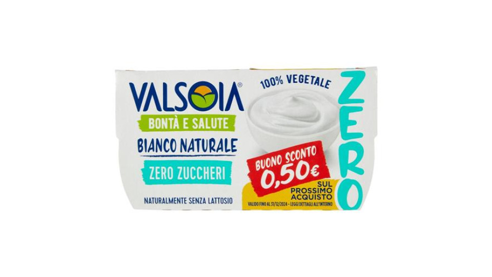 Valsoia Bontà e Salute Bianco Naturale Zero Zuccheri 2 x 125 g