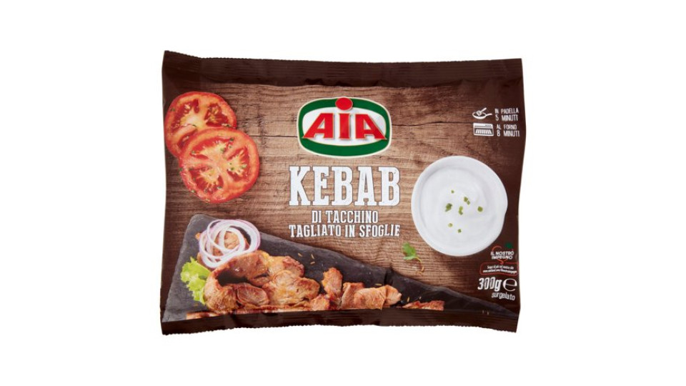 Aia Kebab di Tacchino Tagliato in Sfoglie surgelato 300 g