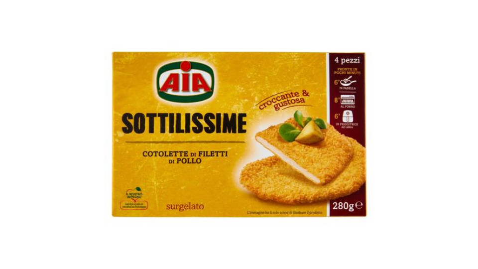 Aia Sottilissime Cotolette di Filetti di Pollo surgelato 280 g