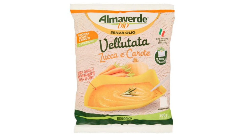 Almaverde bio Vellutata Senza Olio Zucca e Carote Surgelati 500 g