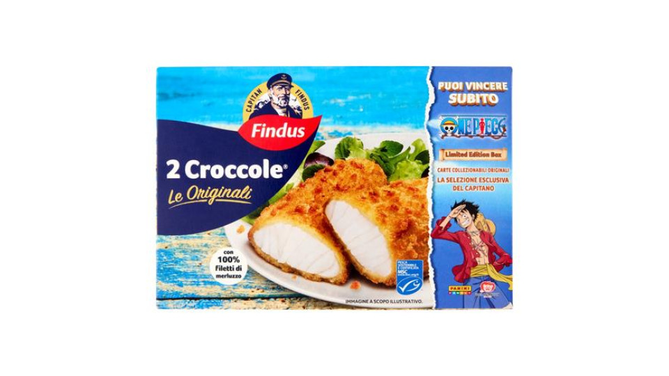 Capitan Findus 2 Croccole con 100% Filetti di Merluzzo - Le originali 216 g