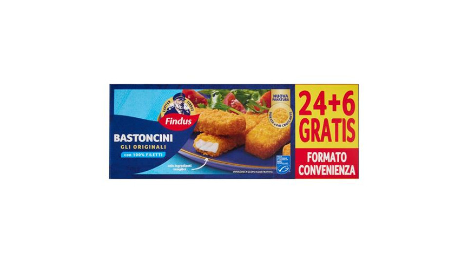 Capitan Findus 30 Bastoncini con 100% Filetti di Merluzzo 750 g
