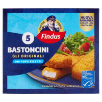 Capitan Findus 5 Bastoncini con 100% Filetti di Merluzzo 125 g