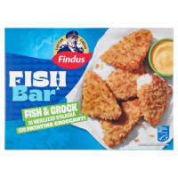 Capitan Findus Fish Bar Fish & Crock Merluzzo D'Alaska con Patatine Croccanti 250 g