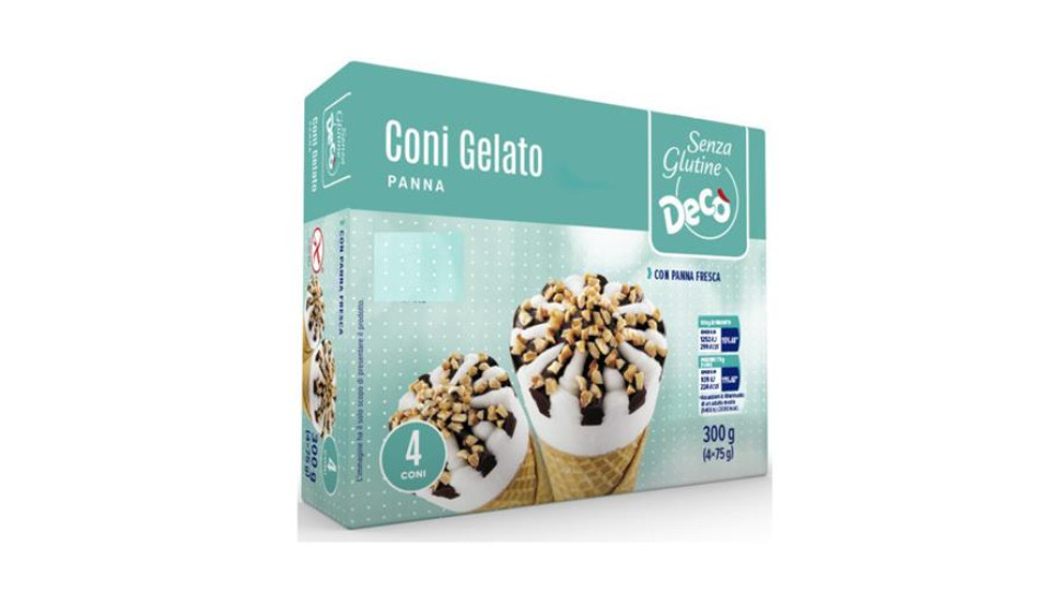 Decò Senza Glutine Coni panna
