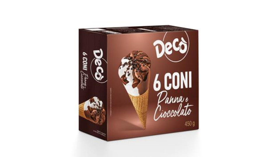 Decò coni panna e cioccolato
