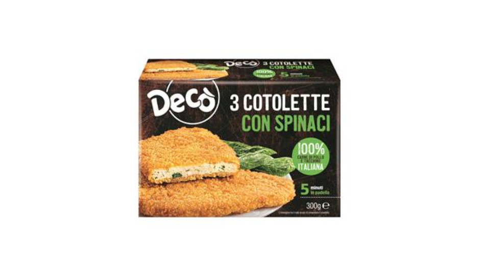 Decò cotoletta con spinaci