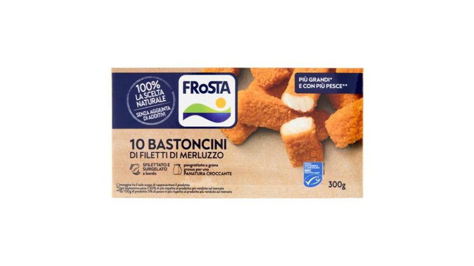 FRoSTA 10 Bastoncini di Filetti di Merluzzo 300 g