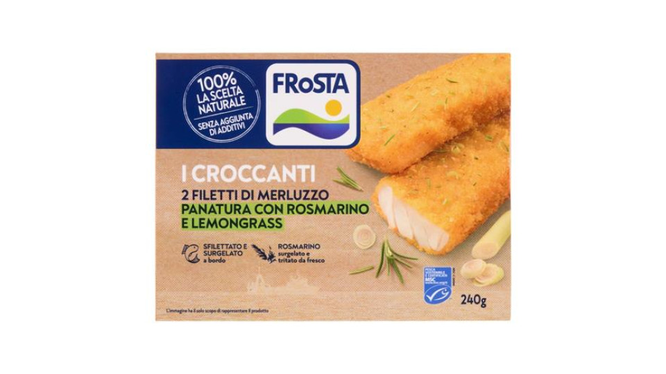 FRoSTA Filetti di Merluzzo Croccante Panatura con Rosmarino e Lemongrass 240 g