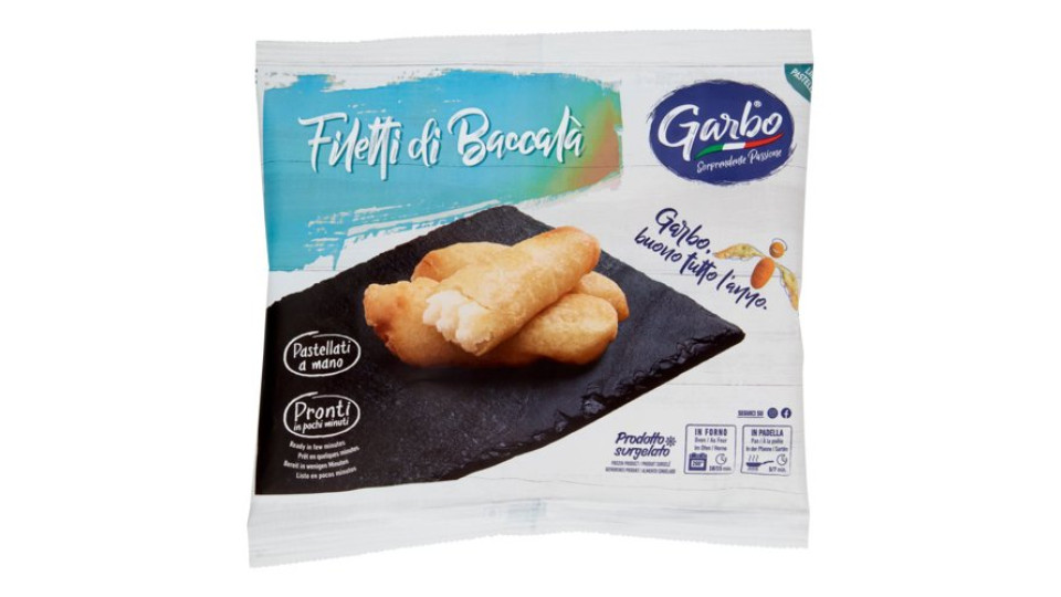Garbo Linea Pastellati Filetti di Baccalà Prodotto surgelato 275 g