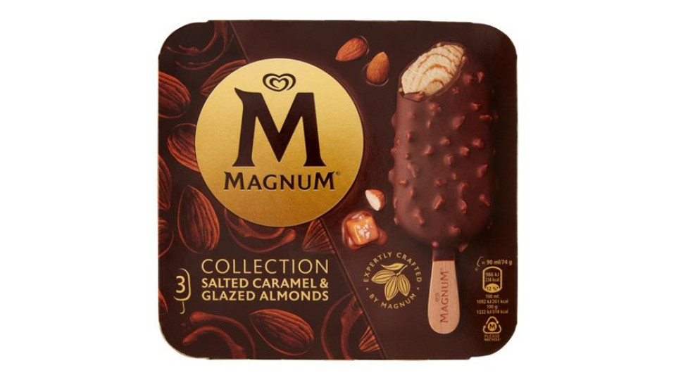 Magnum Collection Salted Caramel & Glazed Almonds 3 x 74 g