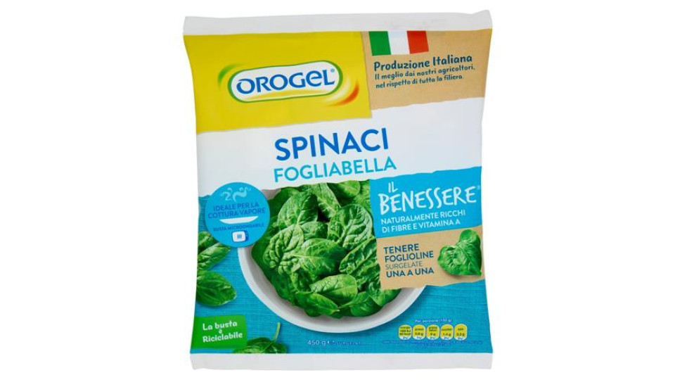 Orogel Il Benessere Spinaci Fogliabella Surgelati 450 g