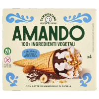 Sammontana Amando 4 Coni gelato alla Vaniglia variegati ai Frutti di Bosco 4 x 75 g