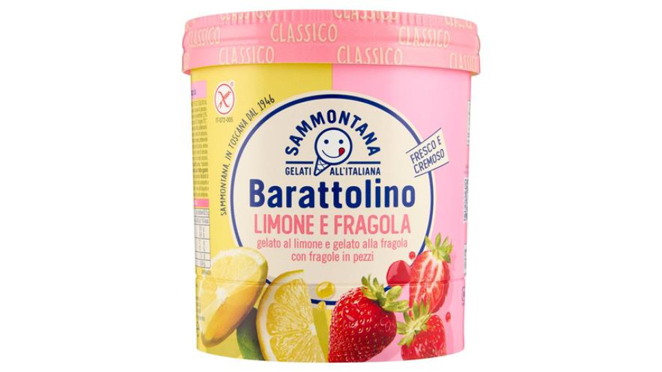 Sammontana Barattolino Classico Fragola e Limone 500 g