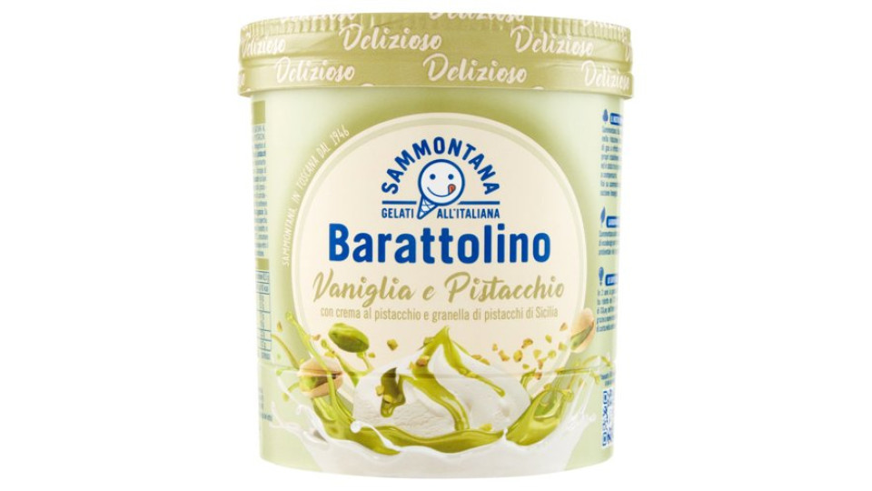 Sammontana Barattolino Delizioso Vaniglia e Pistacchio 500 g