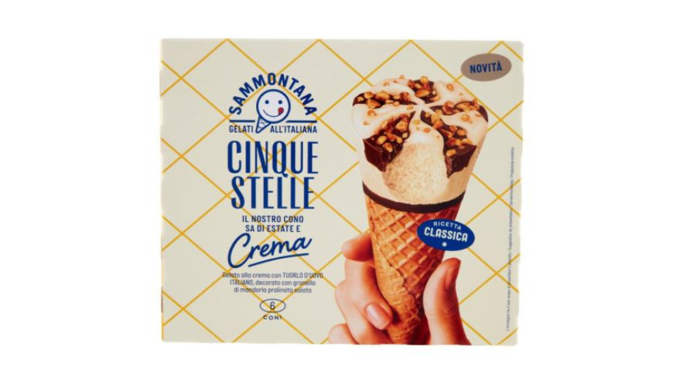 Sammontana Cinque Stelle Crema 6 x 75 g
