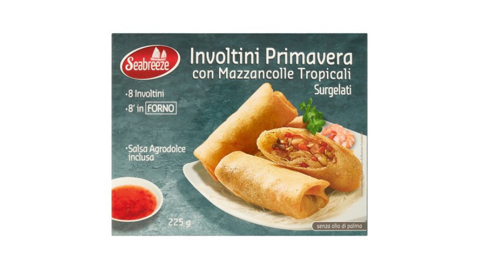 Seabreeze Involtini Primavera con Mazzancolle Tropicali Surgelati 225 g