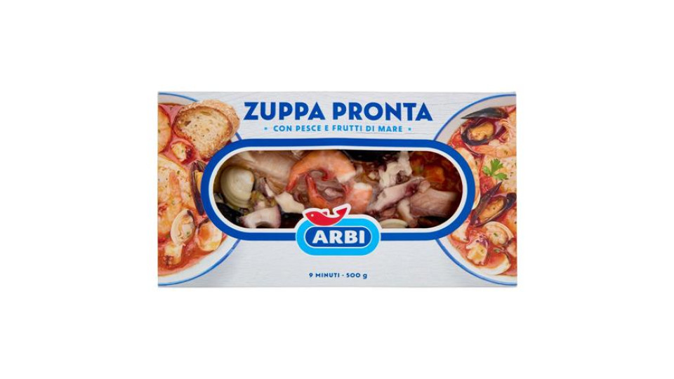 Zuppa di pesce e frutti di mare surgelata