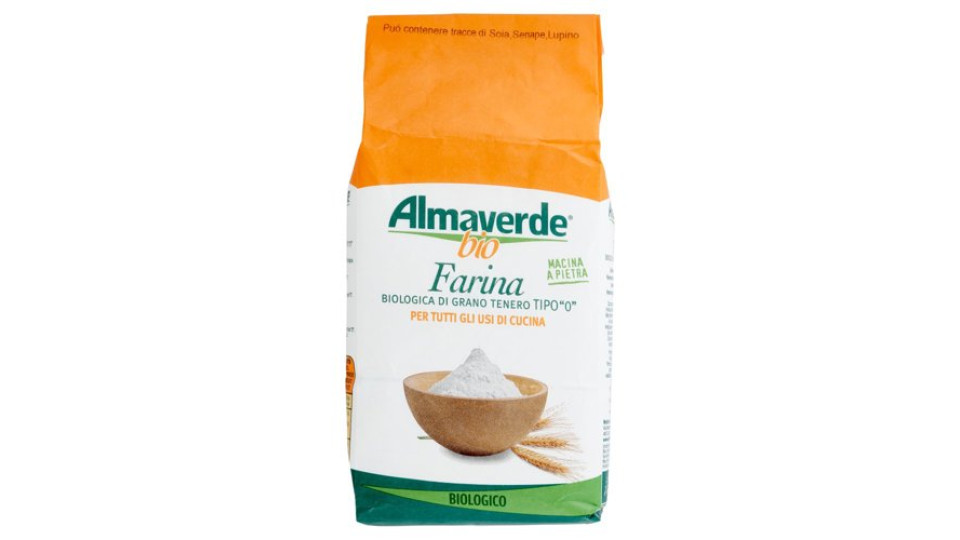 Almaverde bio Farina Biologica di Grano Tenero Tipo "0" per Tutti gli Usi di Cucina 1000 g