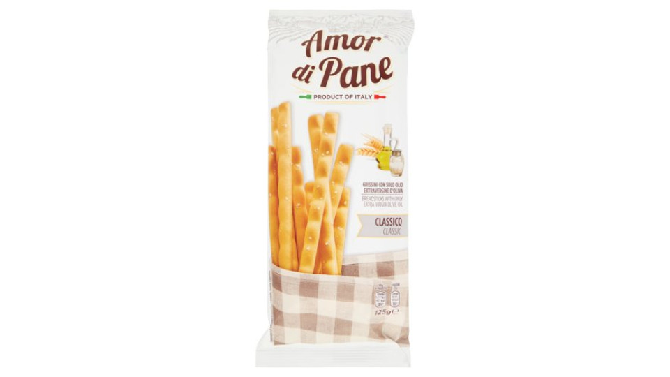 Amor di Pane Grissini con Solo Olio Extravergine d'Oliva Classico 125 g
