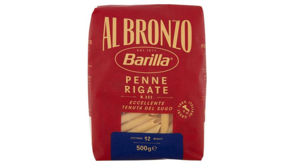 Barilla Al Bronzo Pasta Penne Rigate 500g