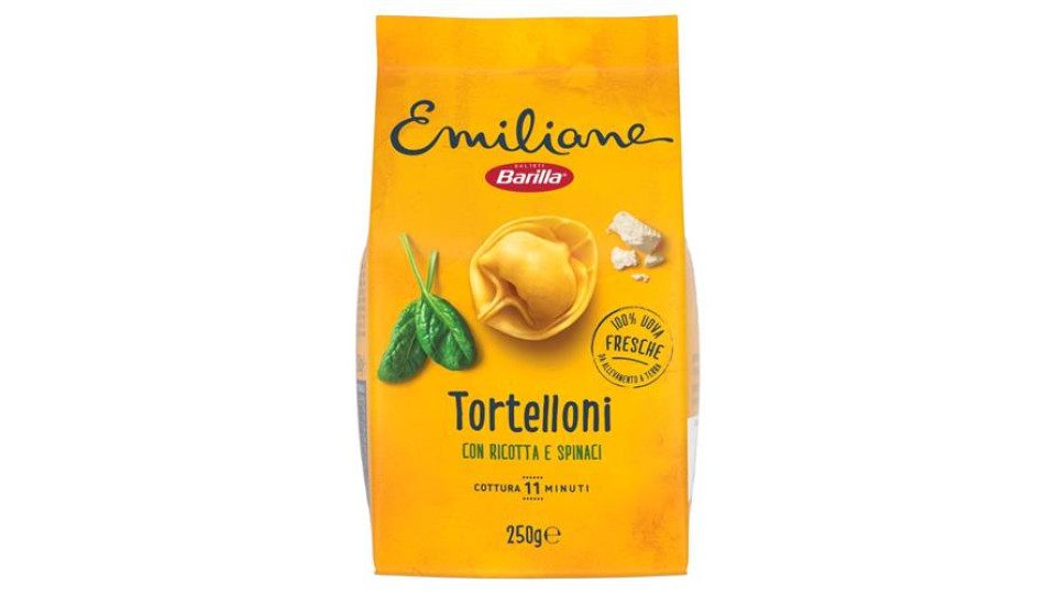 Barilla Emiliane Tortelloni Pasta all'Uovo ripiena con Ricotta e Spinaci 250 g