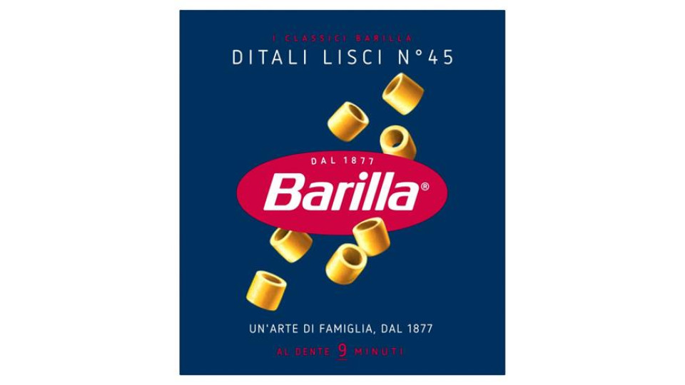 Barilla Pasta Ditali Lisci n.45 100% Grano Italiano 500g